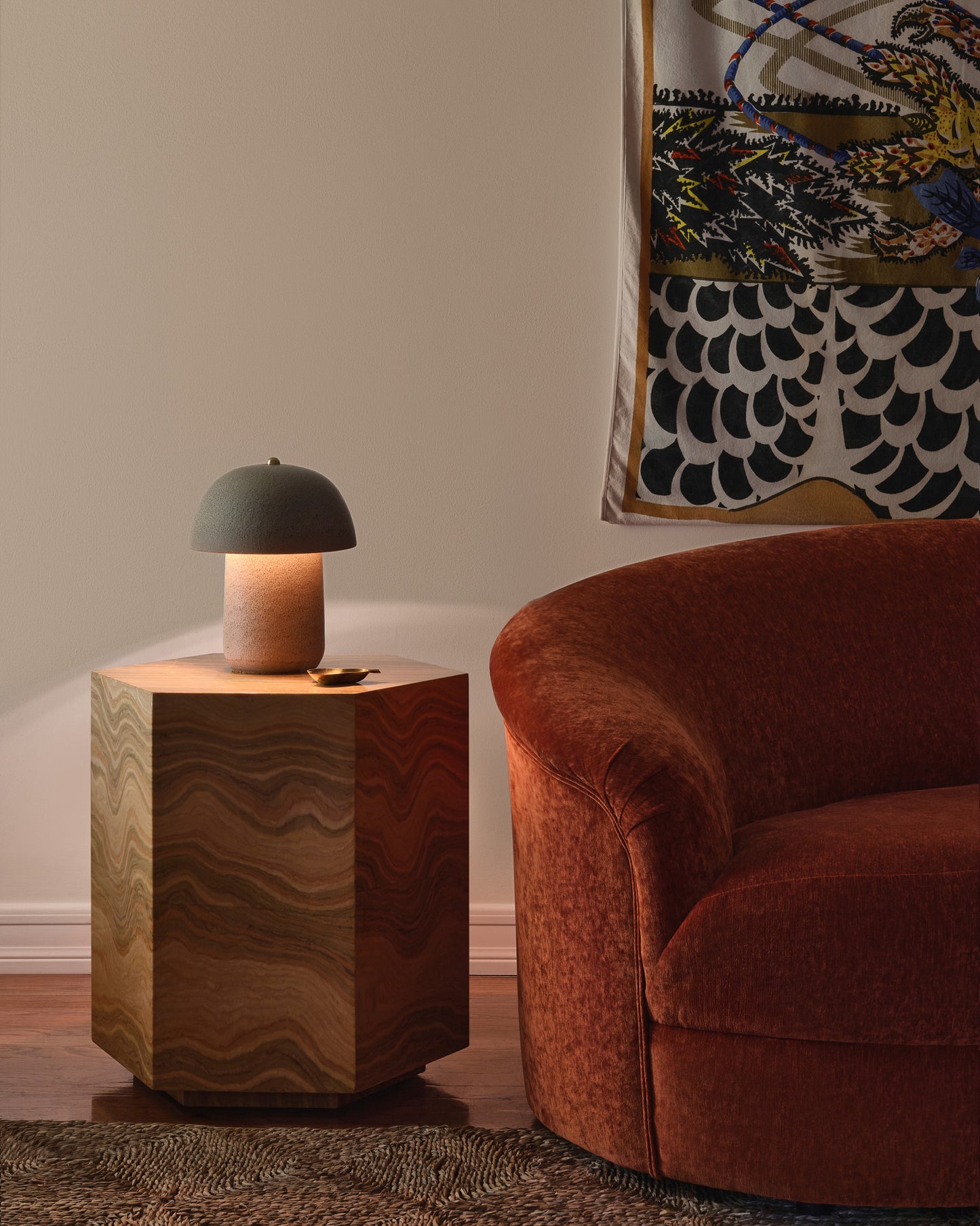 Tera Lamp Glazed - Agate