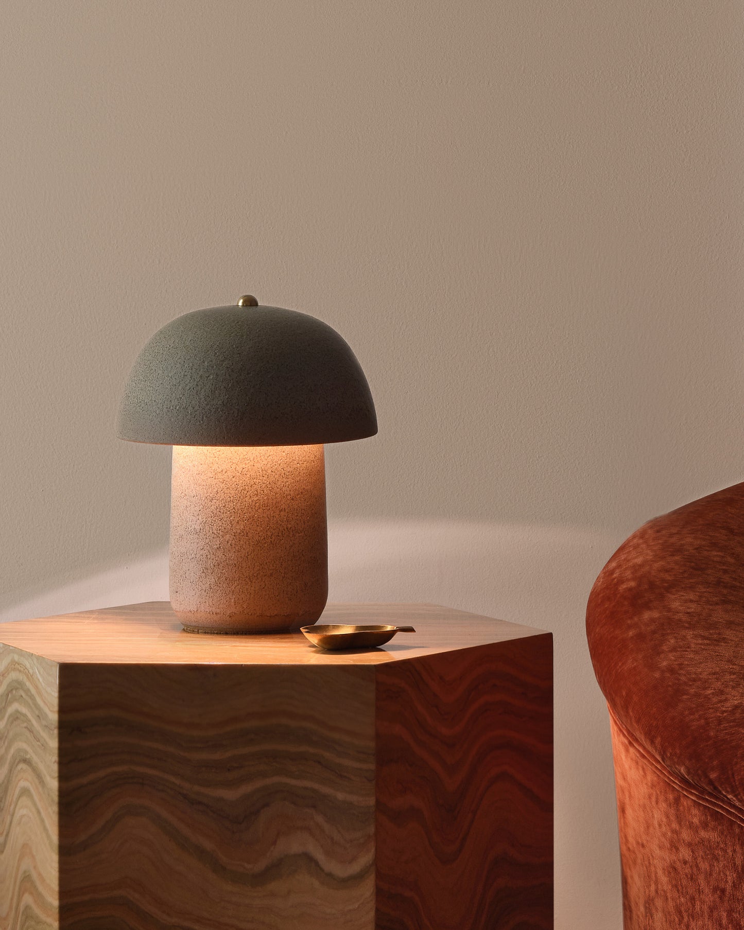 Tera Lamp in Glazed Agate - Mini