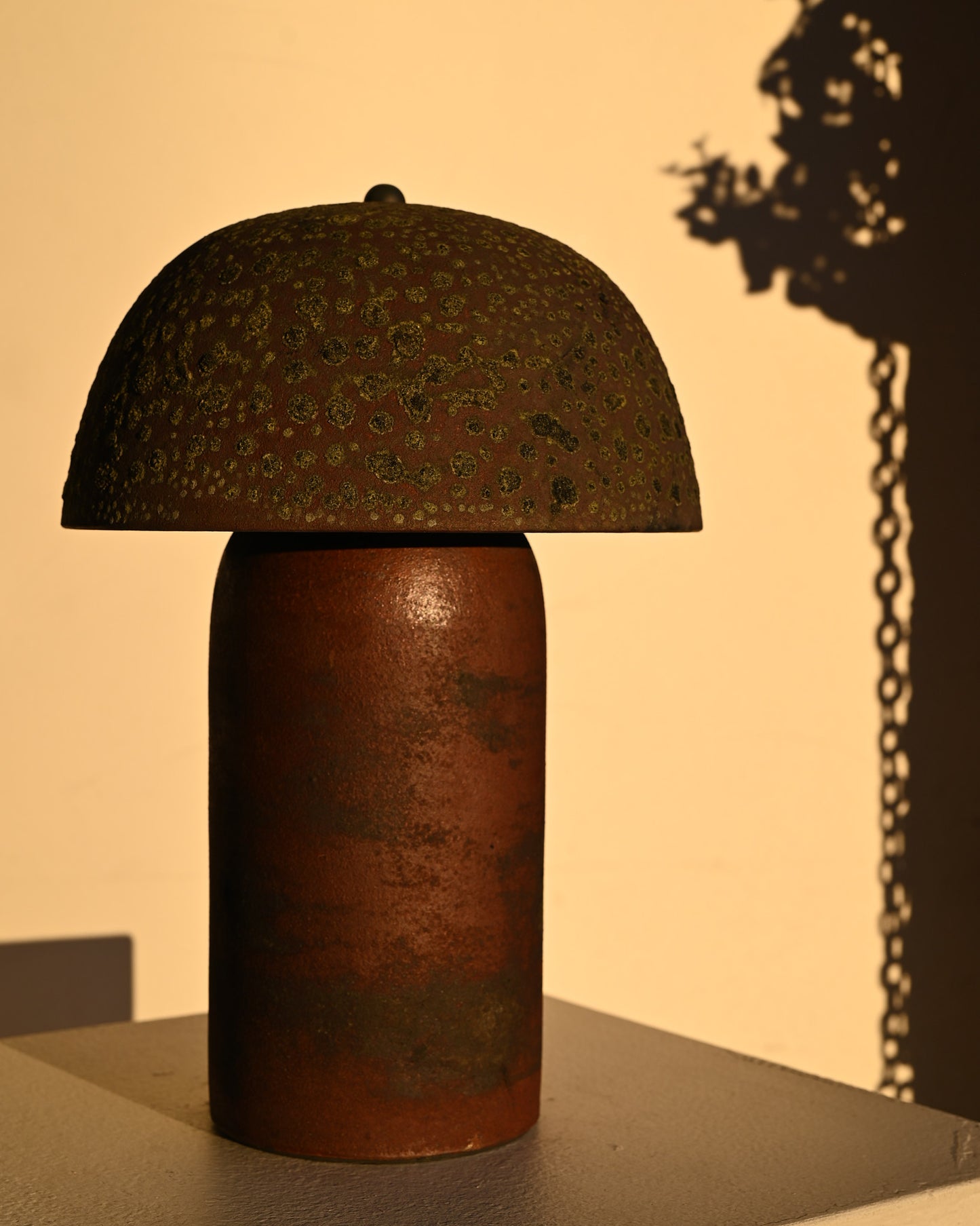 Tera Lamp in Black Velvet Raku 2 - M (Second)