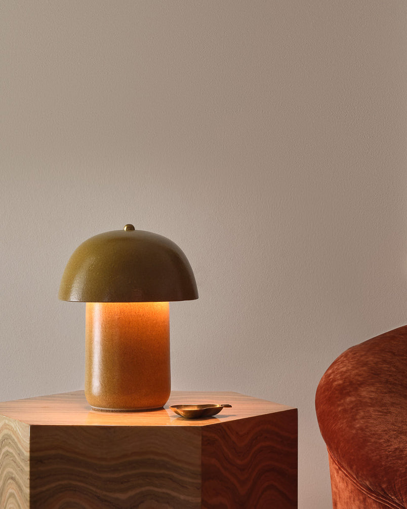 Tera Lamp in Glazed Ochre - Mini