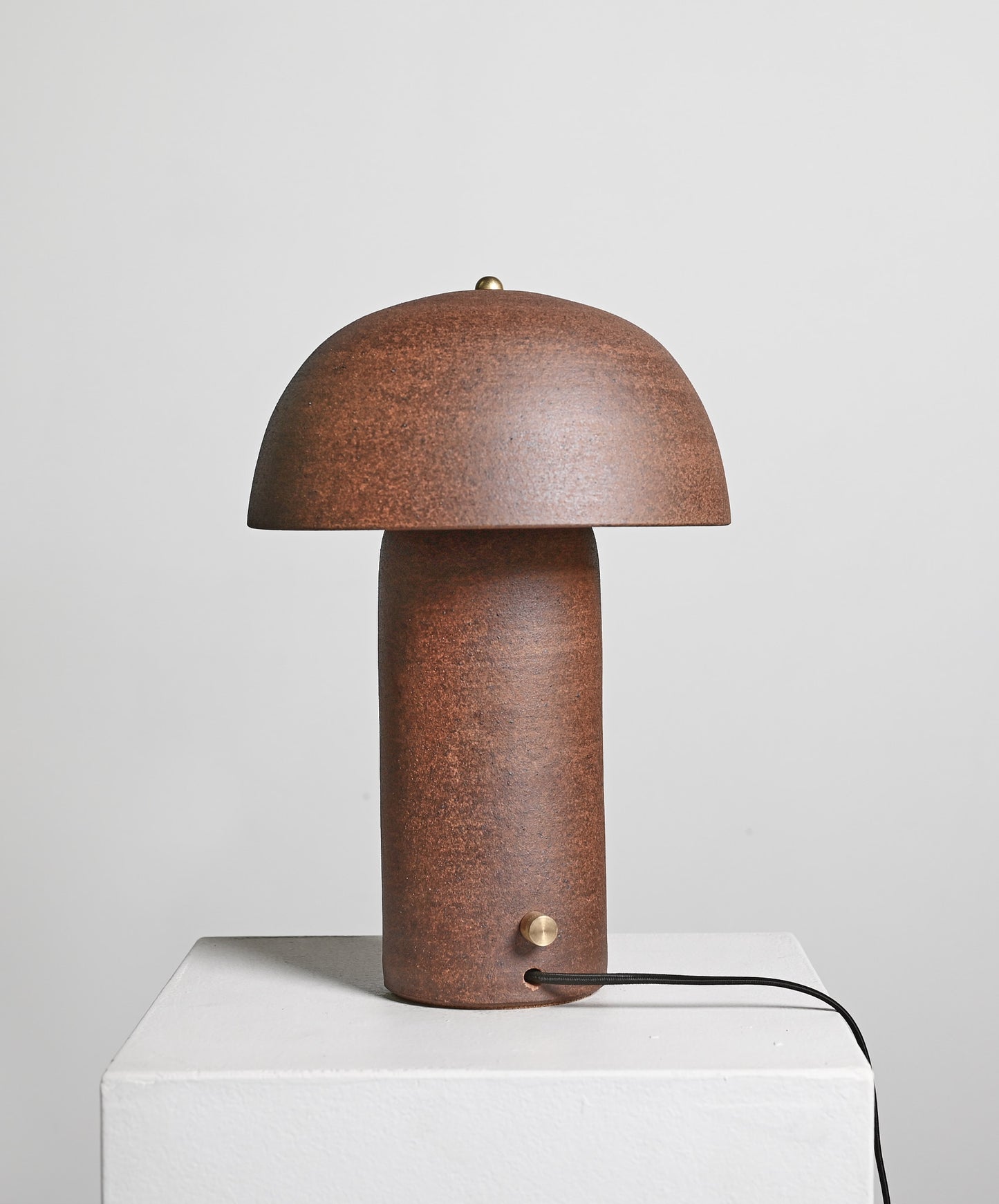 Tera Lamp in Unglazed Lava - Large