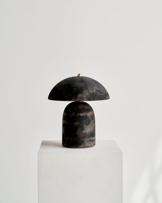 Raku Tera Lamp in Black Velvet, size mini