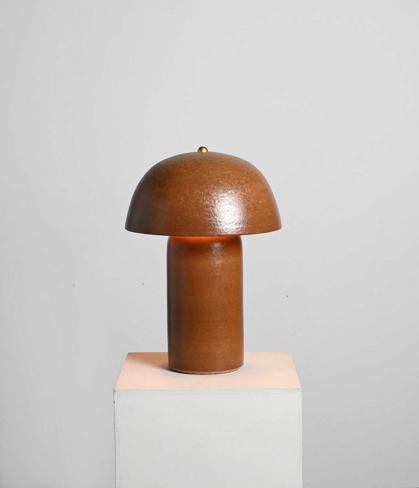 Tera Lamp in Glazed Umber - M