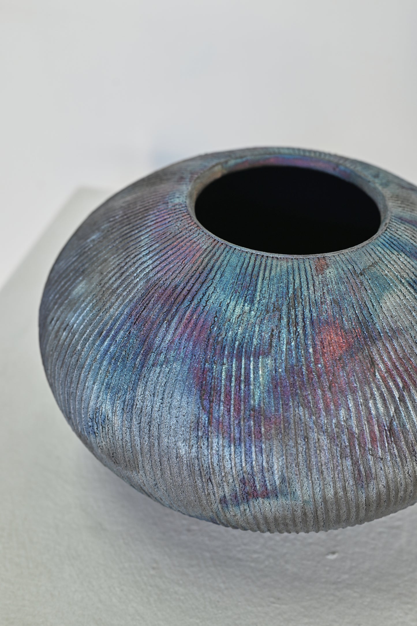 Dune Vessel 01 in Chameleon Raku - Medium