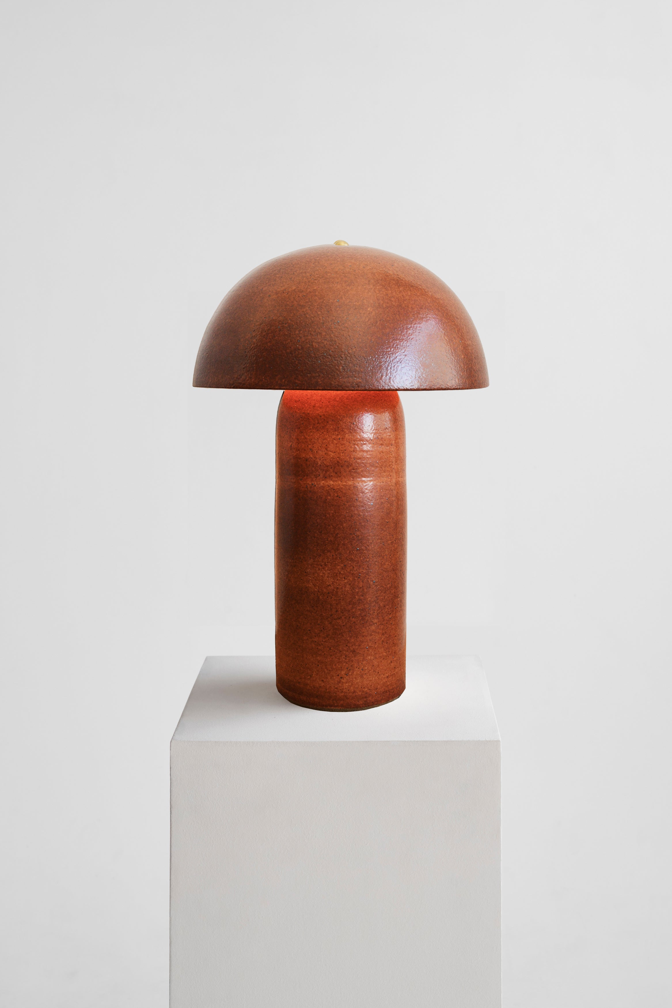 Ceramicah Shino Tera Lamp Extra Large turned on