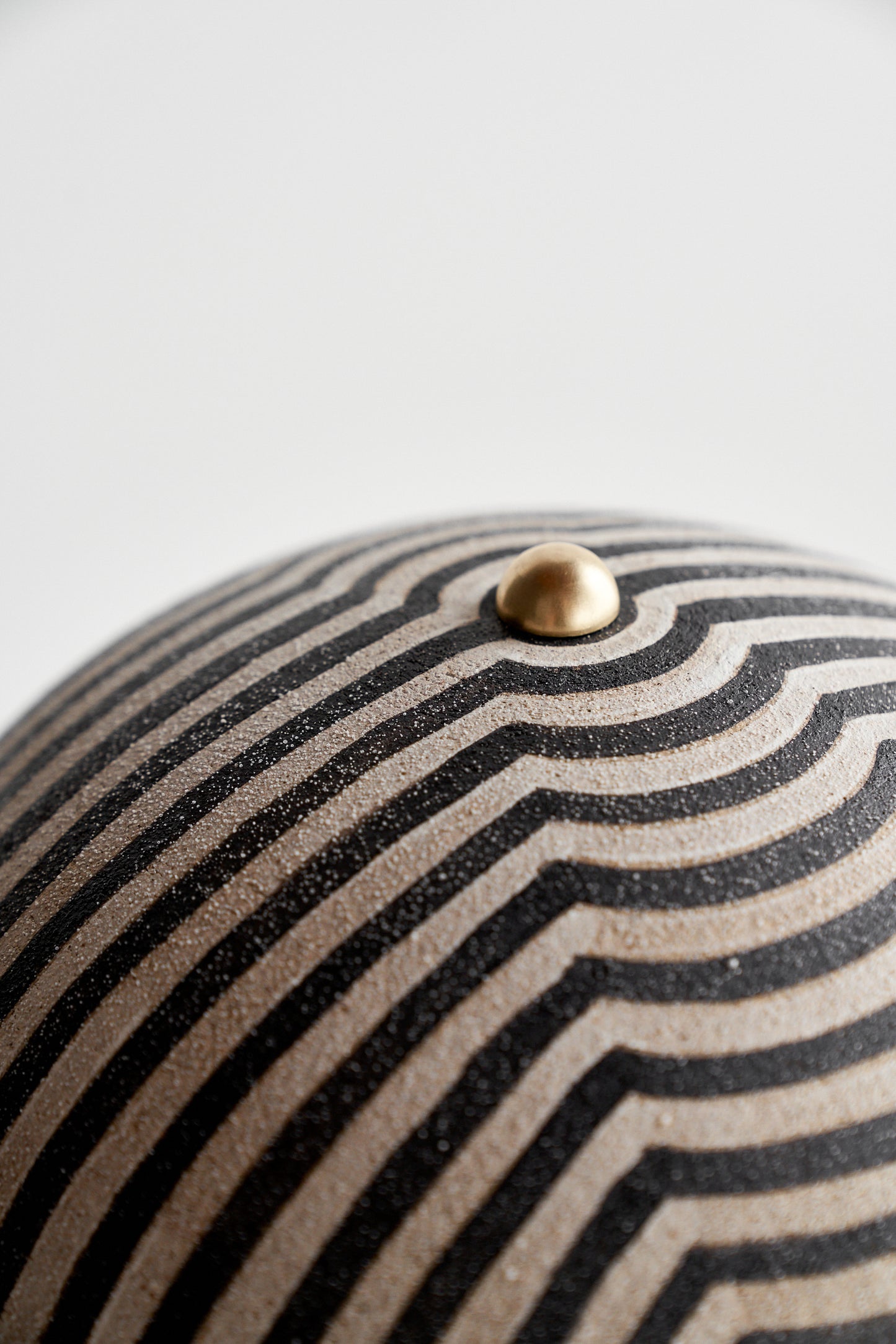Ceramicah Tera Lamp Stripe with Stripe Shade detail