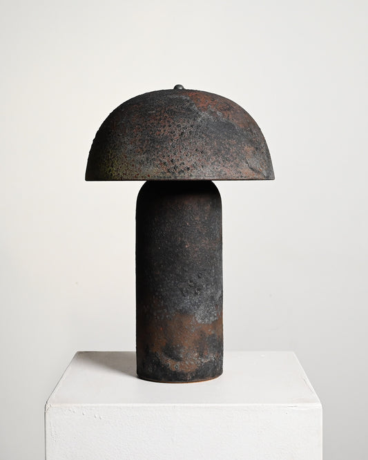 Tera Lamp in Black Velvet Raku 2 - L