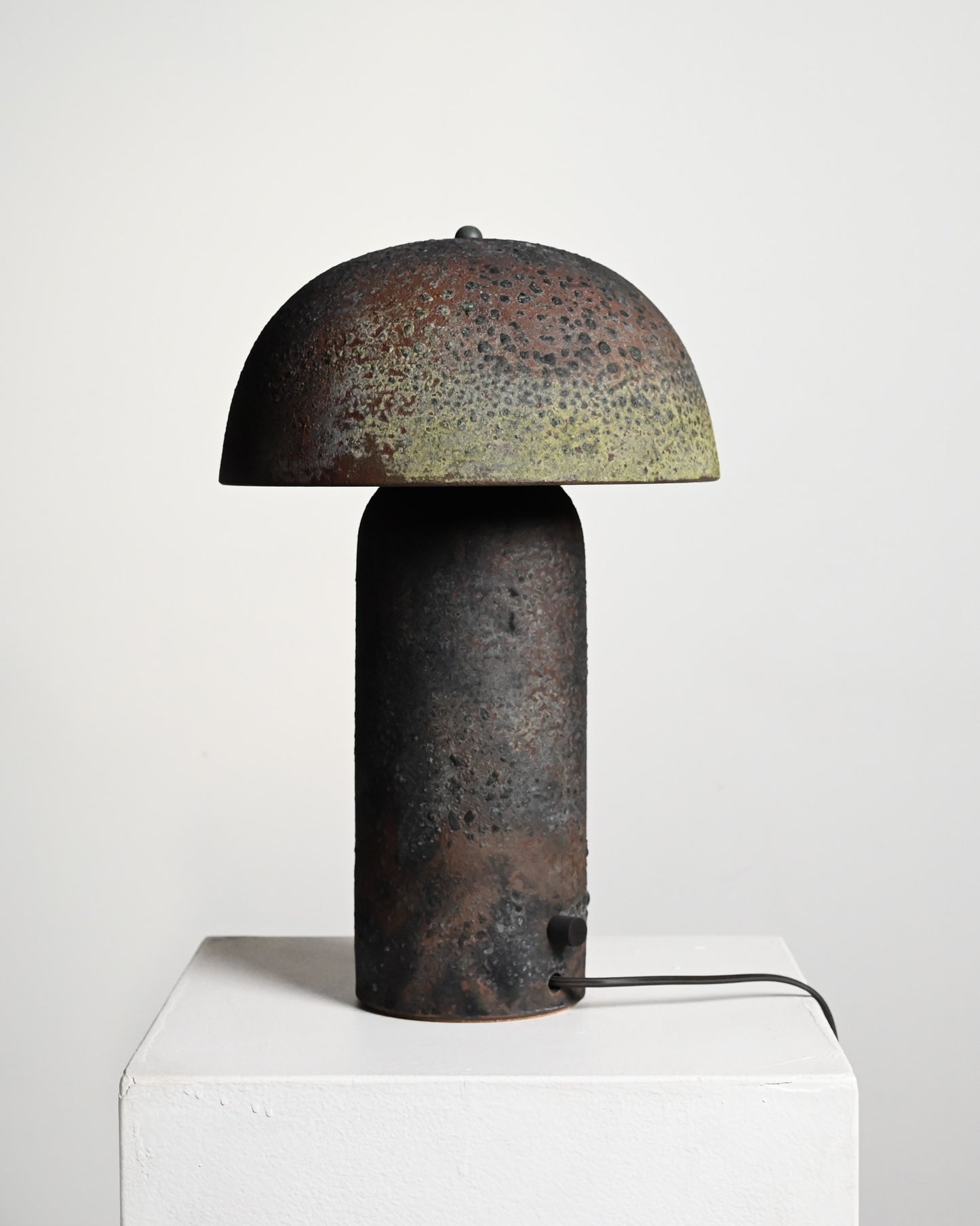 Tera Lamp in Black Velvet Raku 2 - L