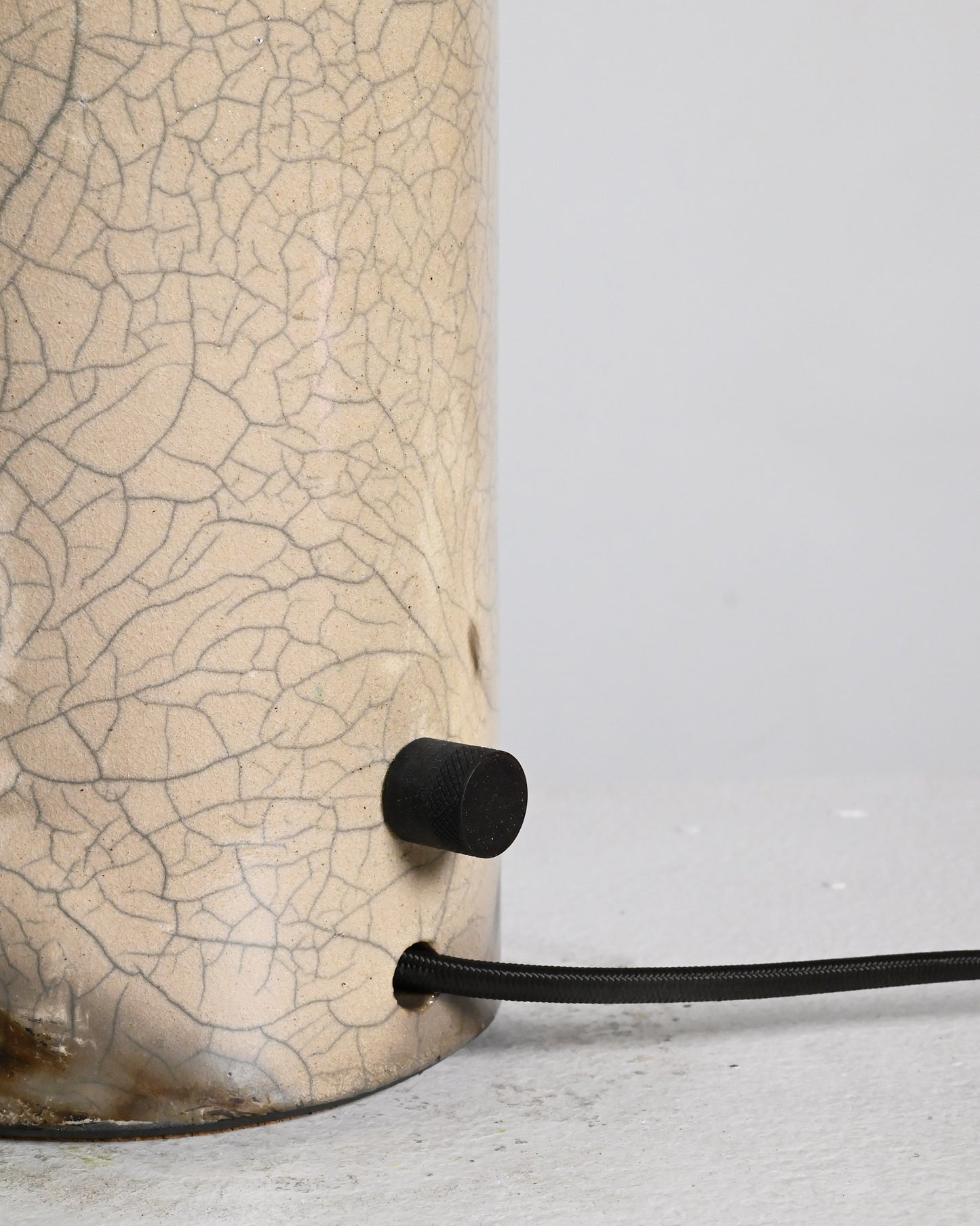 Tera Lamp in White Crackle Raku 2 - M