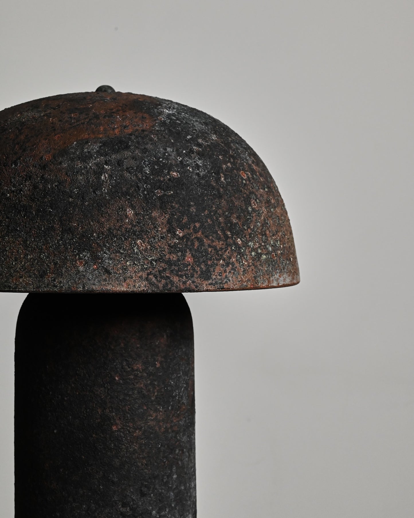 Tera Lamp in Black Velvet Raku 2 - L