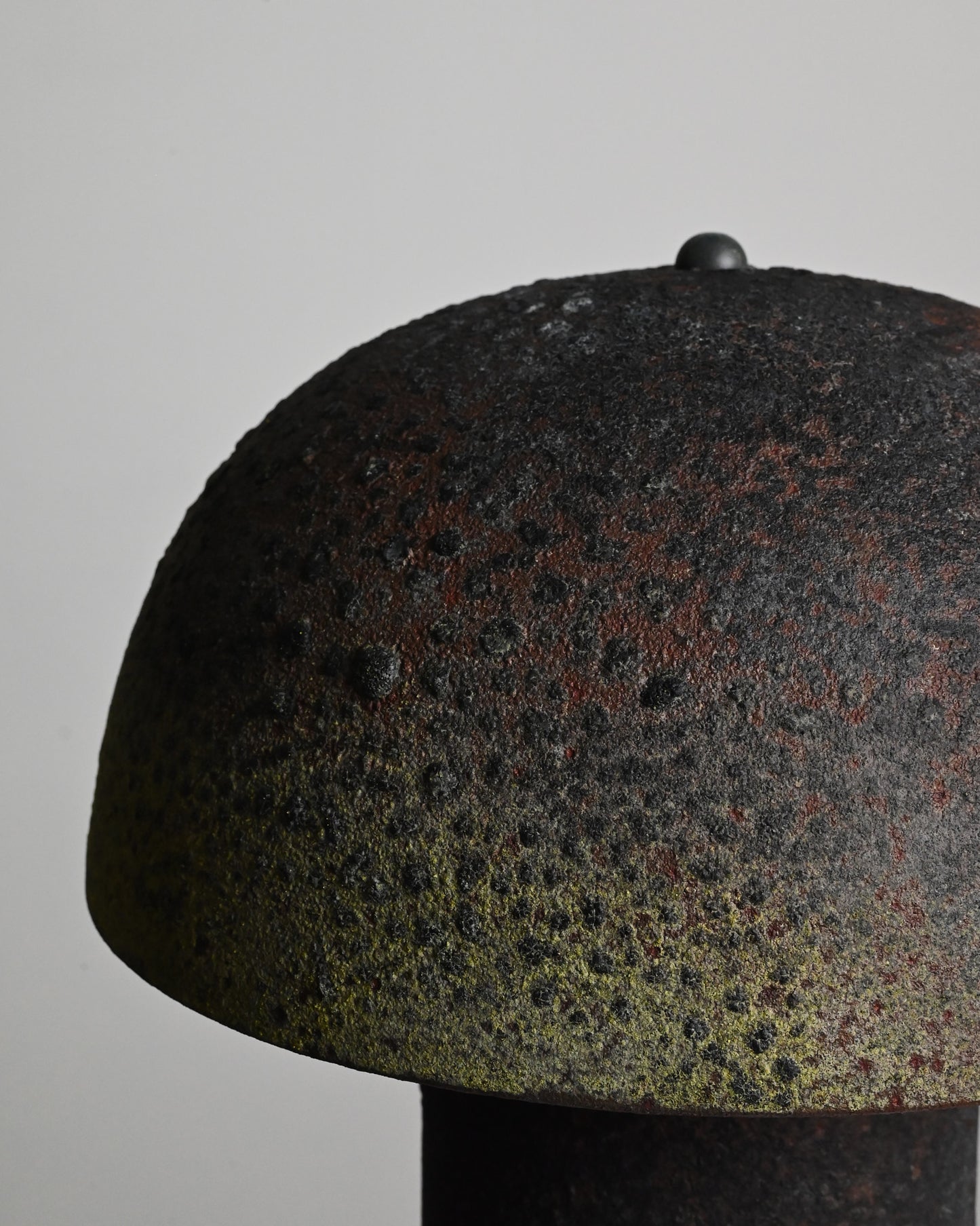 Tera Lamp in Black Velvet Raku 2 - L