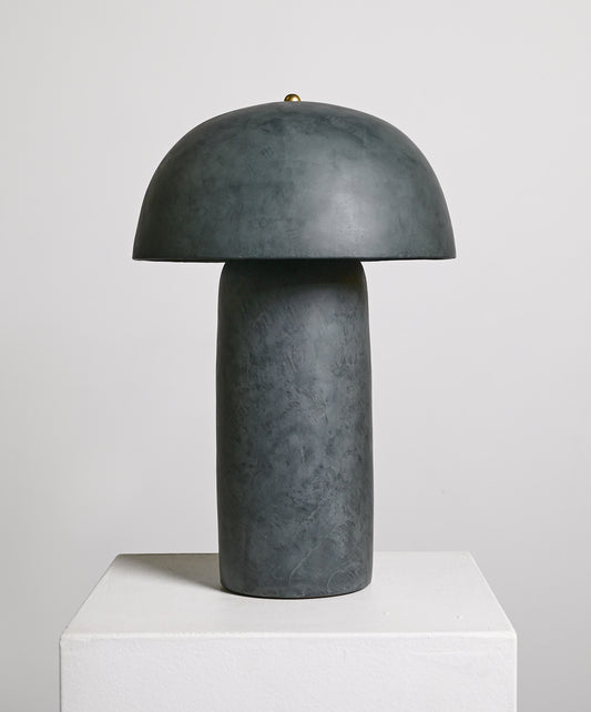 Tera Lamp in Deep Green Lime Plaster - XL