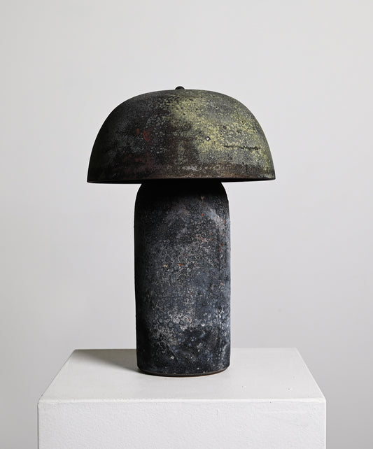 Tera Lamp in Black Velvet Raku - Large