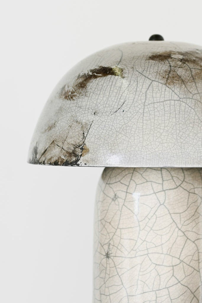 Sample - White Crackle Raku
