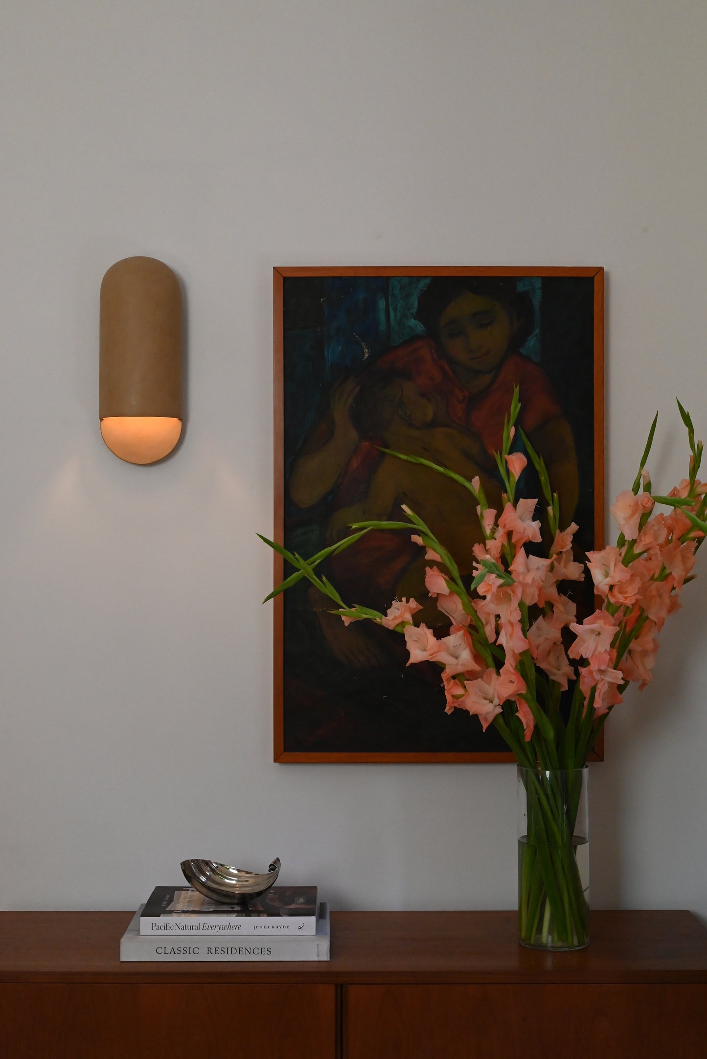 Tera Sconce Lime Plaster - Large