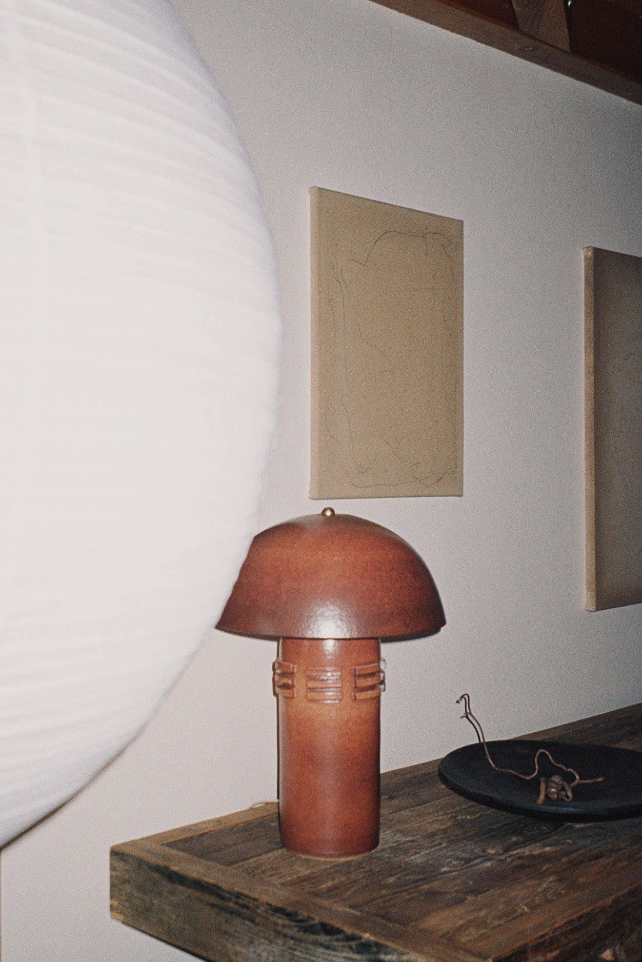 Ceramicah Shino Tera Lamp with rib detail large